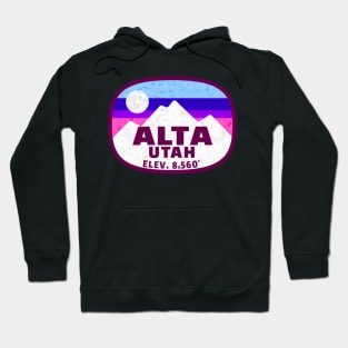 Alta Utah Skiing Winter Sports Snowboarding Hoodie